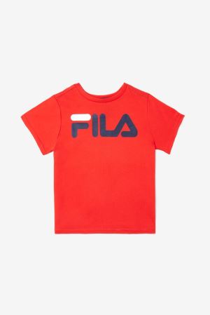 FILA Logo Tee Shirts Red,Kids Clothing | CA.BLQIZF598